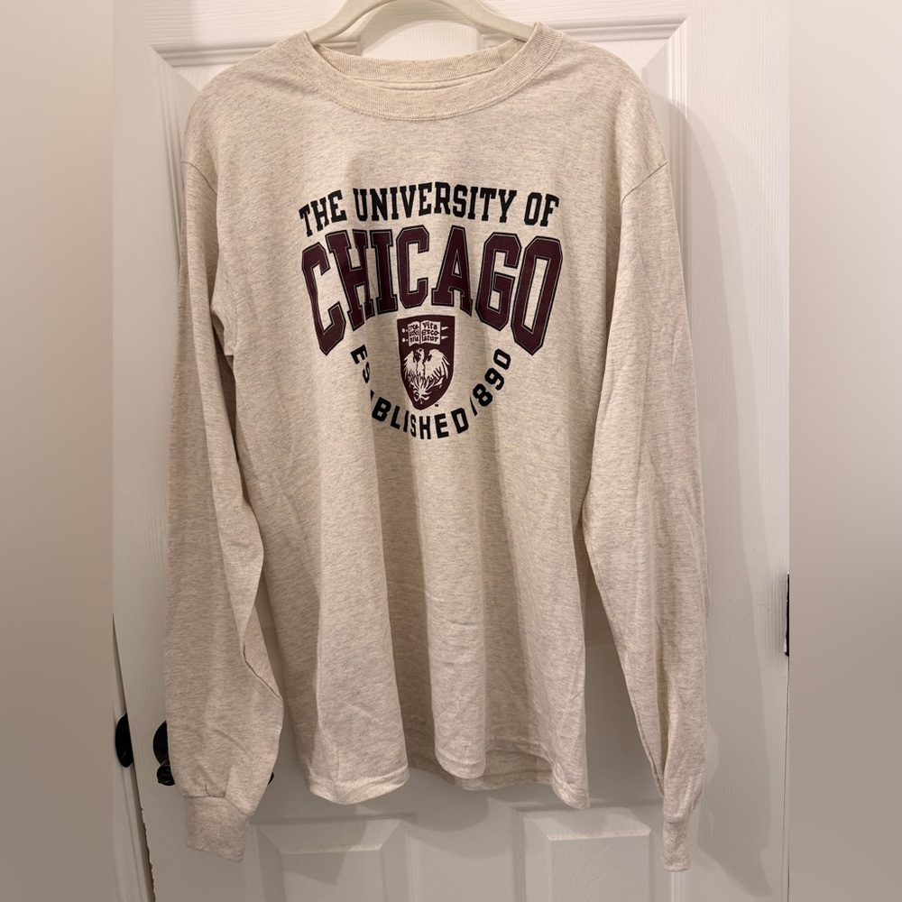 Champion Beige The University of Chicago Long Sleeve Shirt
